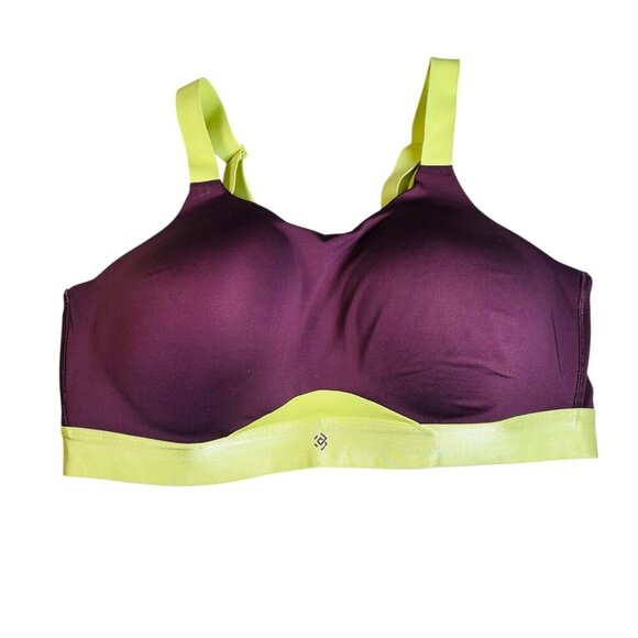 ThirdLove Kinetic Adjustable 40D Sports Bra Colorblock Purple Green Outdoors Hi - Picture 2 of 6
